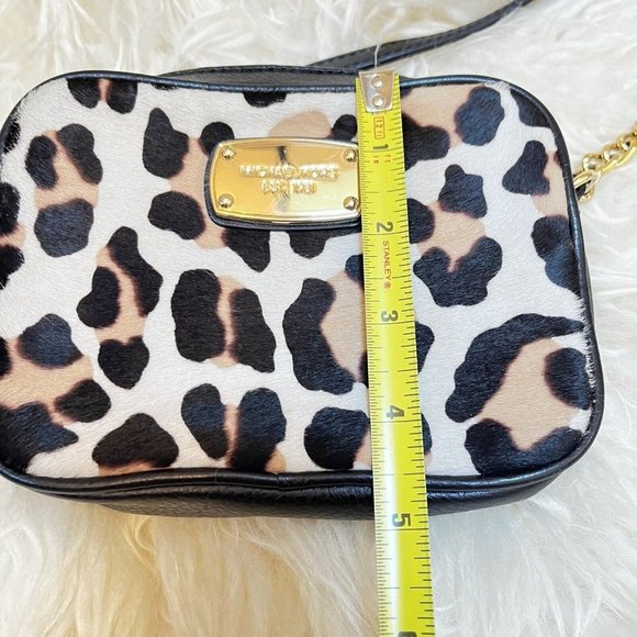 Michael Kors Asia Ocelot Animal Print Calf Hair Crossbody Hand Shoulder Bag - Picture 9 of 9